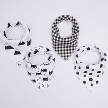 Muslin life 20 styles 4pcs/lot bibs burp cloth print Arrow wave triangle baby bibs cotton bandana accessories