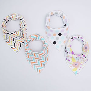 Muslin life 20 styles 4pcs/lot bibs burp cloth print Arrow wave triangle baby bibs cotton bandana accessories