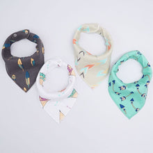 Muslin life 20 styles 4pcs/lot bibs burp cloth print Arrow wave triangle baby bibs cotton bandana accessories